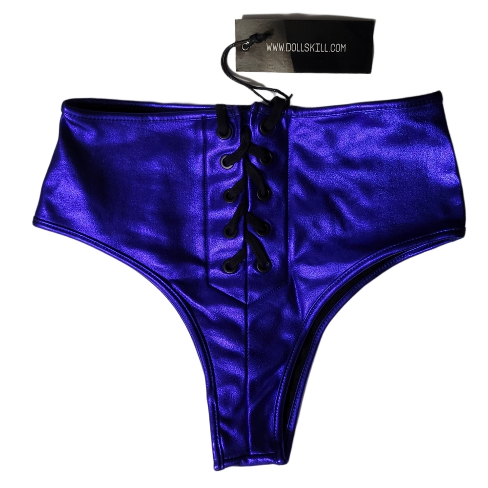 Club Exx Ambient Avalanche Metallic Booty Shorts NWT XXS